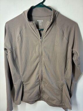 Reebok Taupe Full-Zip Performance Jacket